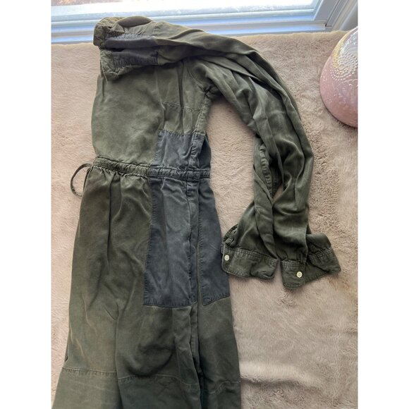 Gap Womens Olive Green Utility Tunic Dress With Pockets  Size 12T - Picture 8 of 8
